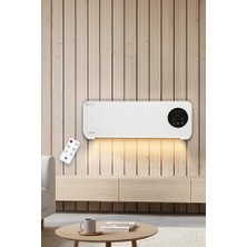 Mobee Duvar Tipi Fanlı Isıtıcı 2000W Seramik Dijital Kontrollü Uzaktan Kumandalı Isıtma Soğutma KHT-8490