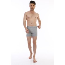 Çift Kaplan Erkek Pamuk Elastanlı Rahat Düğmeli 1 Adet Boxer Şort