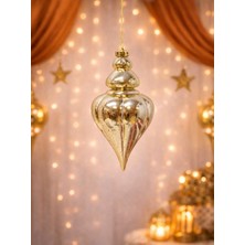 Parti Adresi Ramazan Özel Dekoratif Sarkıt Süs Eskitme Efektli Altın 24 cm