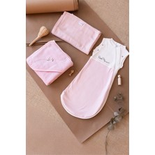 İrya Bebemarin 3'lü Organik Yenidoğan Hediye Seti Pembe | Battaniye, Tulum, Kundak