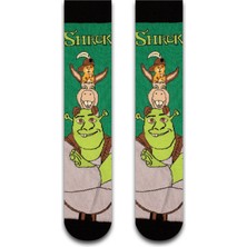 Neşeli Çoraplar Shrek Renkli Unisex Çorap
