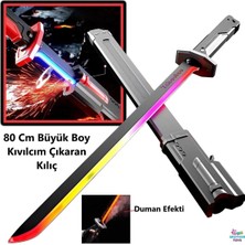 Brother Toys 80 Cm Kıvılcım Çıkaran Duman Efektli, Işıklı Oyuncak Kılıç Şarjlı Renk Değiştiren LED Işık