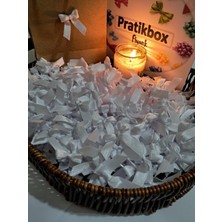 Pratikbox Mini Fiyonk / Saten 1cm'lik / Hediyelik / Süsleme / Beyaz Renk / 50 Adet
