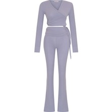 Aquella Kaşkorse Anvelop Lila Hırka - Pantolon İkili Takım