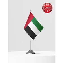 Bilsan Birleşik Arap Emirlikleri (Bae) Tekli Masa Bayrağı Set - Saten Kumaş