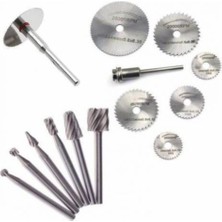 PremiumPort 14'lü Mini Ahşap Kesici Seti, Dremel ve Proxxon Cihazlar Için, Hobi ve Oyma