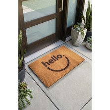 Vitali Home Chram Natürel Hello Paspas Dış Kapı Paspası Kıl Kapı Önü Paspası 2020