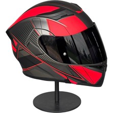 Scharf 902 Çene Açılır Motosiklet Kaskı – Güneş Gözlüklü (Smoke Vizörlü) MX2RED