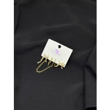 Ysx Jevelry Çelik Gold Renk 6lı Set Küpe