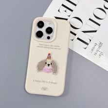 Lama Case Apple iPhone 17 Kılıf Pastel Pop Koleksiyonu Kabartmalı Gökkuşağı Boynuzlu Köpek Desenli Kapak