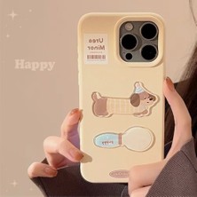 Lama Case Apple iPhone 17 Pro Kılıf Pastel Pop Koleksiyonu Kabartmalı Puppy Biberonlu Desenli Kapak