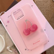Lama Case Apple iPhone 16 Kılıf Pastel Pop Koleksiyonu Kabartmalı Kiraz Desenli Kapak