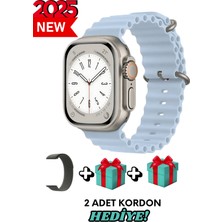 Normadia Samsung Galaxy A42 Uyumlu Akıllı Saat Watch Ultra2 49MM Kordon Hediyeli