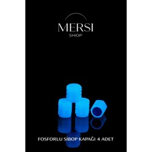 Mersi Shop Fosforlu Kırmızı Sibop Kapağı Seti – Gece Parlayan 4’lü Tekerlek Lastik Kapağı