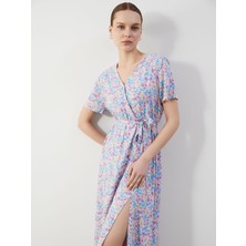 Lc Waikiki Yeni Sezon Kruvaze Yaka Çiçekli Elbise