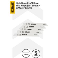 PremiumPort Ince Profil Metal Boru Seti, 152 Mm, 5 Adet, Tilki Kuyruğu Uygulaması