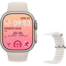 Normadia 8 Ultra Akıllı Saat, Beyaz Slikon Kordon, Watch 2.02 Inc, Hediye