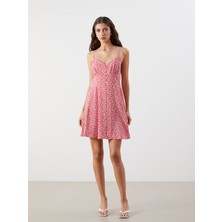 Lc Waikiki Yeni Sezon Çiçekli Belden Oturtmalı Modal Karışımlı Mini Elbise