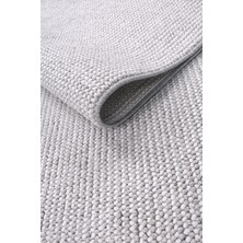 Gri Beyaz Iskandinav Bukle Halı – Yumuşak Bohem Dokuma, Salon, Oturma ve Çocuk Odası