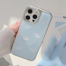 Lama Case Apple iPhone 17 Kılıf Sweet Mood Koleksiyonu Soft Blue Fiyonk Desenli Kapak