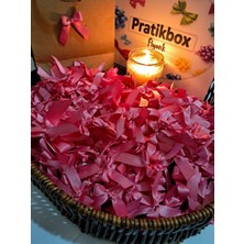 Pratikbox Mini Fiyonk / Saten 1cm'lik / Hediyelik / Süsleme / Pembe Renk / 50 Adet