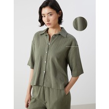 Lc Waikiki Yeni Sezon Dokulu Kadın Gömlek