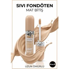 MUJGAN Oval Şekilli Mat Bitişli Sıvı Fondöten No:5