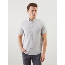 Lc Waikiki Yeni Sezon Regular Fit Kısa Kollu Armürlü Erkek Dokulu Gömlek