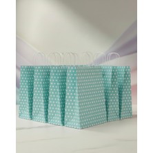Aybaş Kağıtçılık 1.kalite 25X31 cm Büyük Boy ( 20 Adet ) Su Yeşili Beyaz Benekli Kraft Kağıt Çanta,hediye Paketi