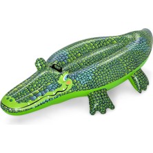 Bestway Şişme Timsah Buddy Croc Tutunmalı 152 x 71 Cm Deniz Yatağı Plaj Oyuncak