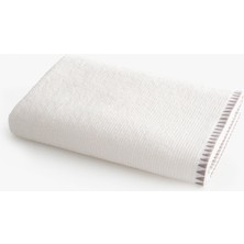 Green Black Tria Banyo Havlusu %100 Pamuk Jakarlı Krem-Vizon 80X150 cm
