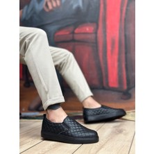 Beskar Signature BA0353 Bağcıksız Kapitone Siyah Günlük Erkek Ayakkabı