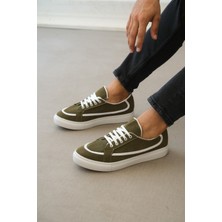 Beskar Signature BA0351  Bağcıklı Deri Tozu Günlük Yeşil Renk Spor Ayakkabı