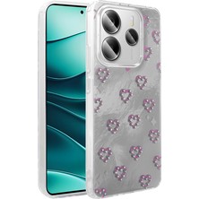 Ceponya Redmi Note 14 5g Kılıf Kamera Çıkıntılı Parlak Figürlü Shiny Happy Silikon Kapak