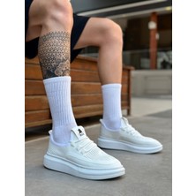Beskar Signature BA0375 Özel Örme Triko Tarz Beyaz Taban Spor Ayakkabı