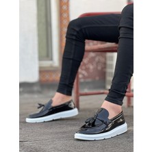 Beskar Signature BA0005 Bağcıksız Yüksek Taban Klasik Rugan Kemerli Püsküllü Corcik Erkek Ayakkabı