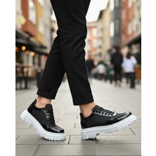 Beskar Signature BA0243 Bağcıklı Rugan Paraşüt Detaylı Yüksek Taban Siyah Erkek Ayakkabı