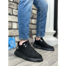 Beskar Signature BA0331 Bağcıklı Erkek Yüksek Taban Siyah Süet Siyah Taban Spor Ayakkabı
