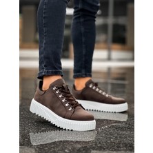 Beskar Signature BA0505 Çengel Bağcıklı Kahverengi Beyaz Tabanlı Günlük Ayakkabı