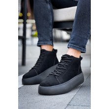 Beskar Signature LE10 Bağcıklı Erkek Yüksek Siyah Taban Siyah Süet Spor Bot