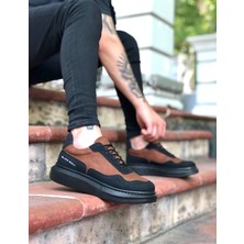 Beskar Signature BA0238  Yüksek Taban Taba Siyah Bağcıklı Erkek Ayakkabı