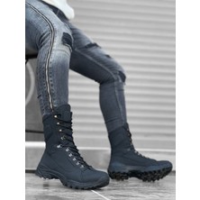 Beskar Signature BA0605 Bağcıklı Siyah Nubuk Askeri Postal Bot