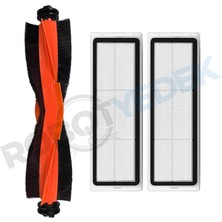 robotyedek Xiaomi S20+ Plus Uyumlu Yedek Siyah Ana Fırça ve Hepa Filtre-3 Parça