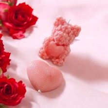 Celestia Sevgililer Günü Ayıcık ve Kalp Mum