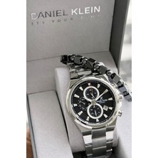 Daniel Klein Erkek Kol Saati 30 Metre Suya Dayanıklı Çelik Kordon + Bileklik Hediyeli VS.BLKT.0813