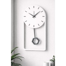 Mee Wall Art Aurea Swing – Parlak Beyaz Sarkaçlı Duvar Saati