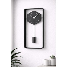 Mee Wall Art Metal Gövde Iskandinav Stil Sarkaçlı Duvar Saati – Sessiz Mekanizma