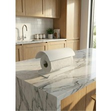 Mee Wall Art Paslanmaz Metal Kağıt Havluluk Kapaklı Yatay Kağıt Havluluk - Tezgah Üstü Modern Mutfak Havlu Standı