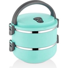 abnturk Kaliteli Kullanışlı 2 Katlı Sızdırmaz Yemek Termosu Saklama Kabı