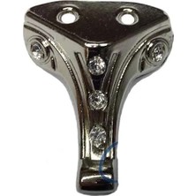 Najmaddin Moda Taşlı Ahşap Sandık Ayağı, Kutu Ayak 3,5 cm - Nikel, 50 Adet